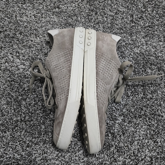 Tod's Perforated Suede and Leather Sneakers Slate Gray - Picture 7 of 11